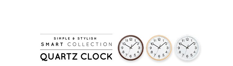 壁掛け時計 PWCR-30-W 全3色【プラザセレクト】12