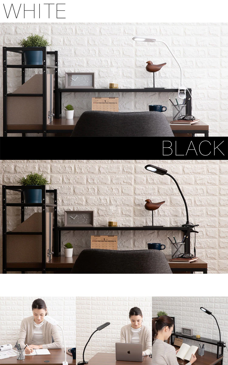 デスクライト LED クリップ式 PCL-R401-B ブラック 1