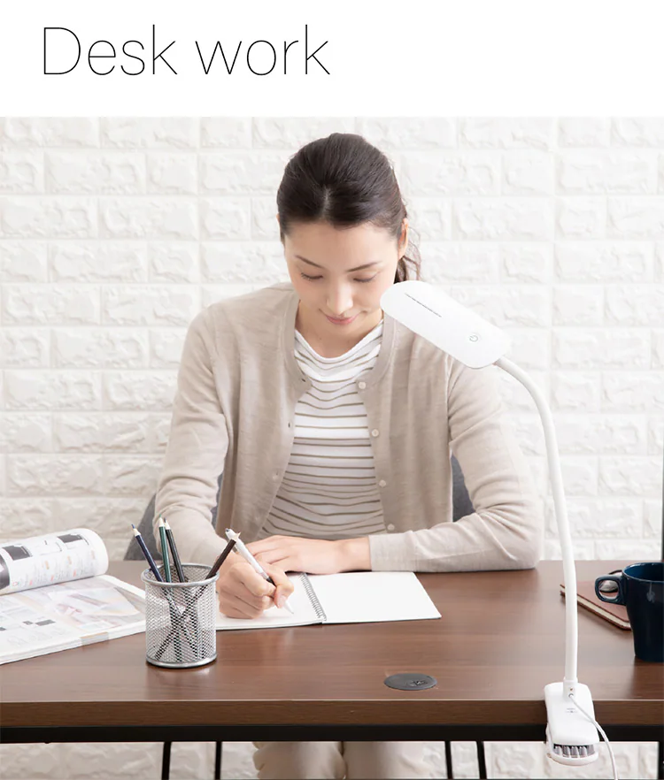 デスクライト LED クリップ式 PCL-R401-B ブラック 3