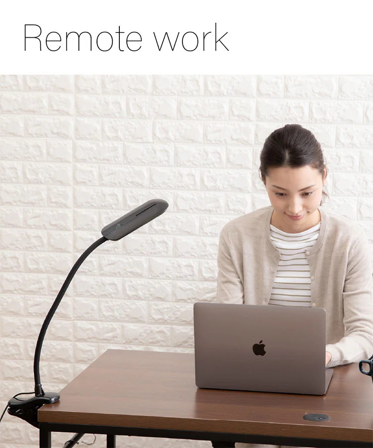 デスクライト LED クリップ式 PCL-R401-B ブラック 4