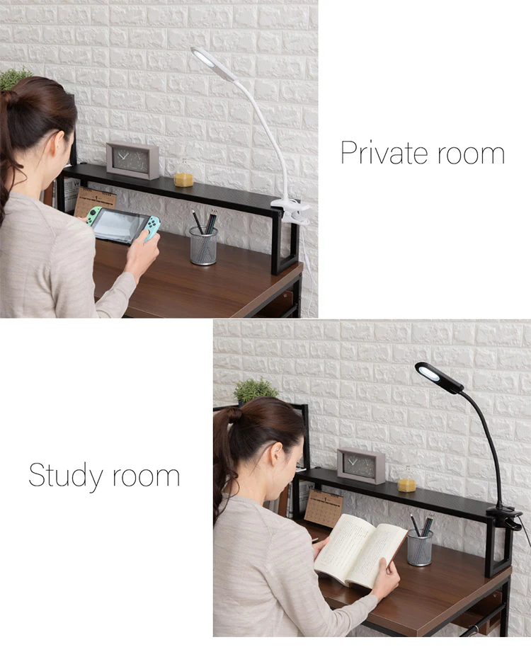 デスクライト LED クリップ式 PCL-R401-B ブラック 5