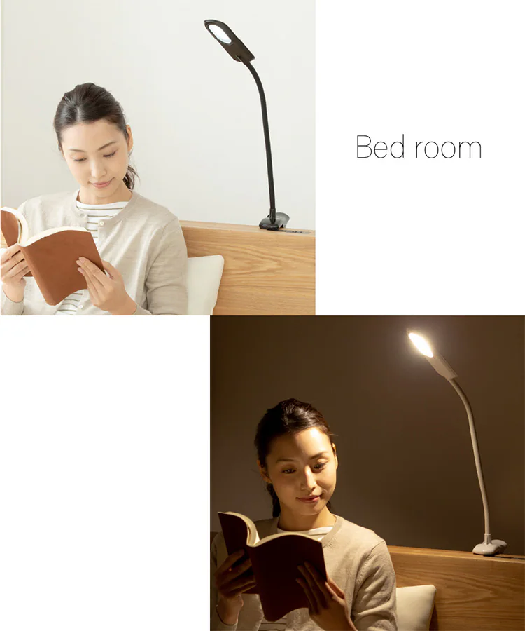 デスクライト LED クリップ式 PCL-R401-B ブラック 8