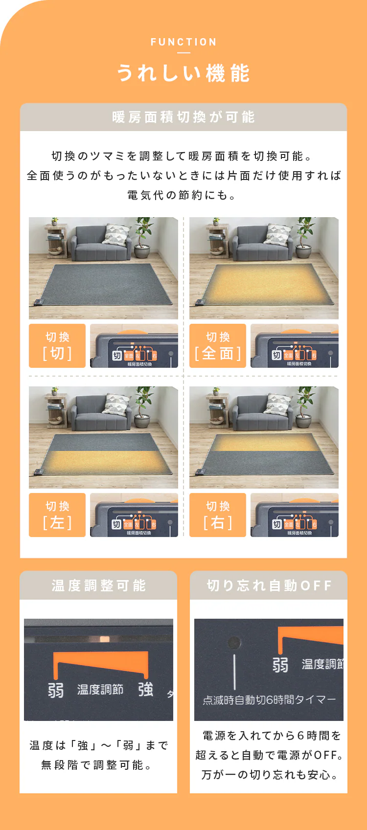 カーペット 2畳 ラグセット TEKNOS HCMF-IR200 ベージュ 4