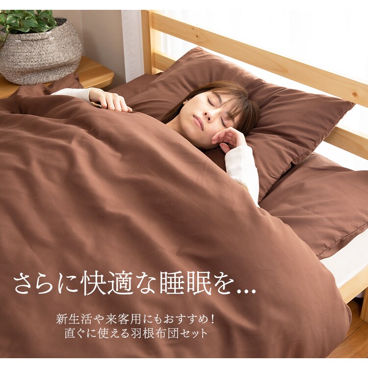 羽根布団9点セット D HNFT9-D アイボリー12