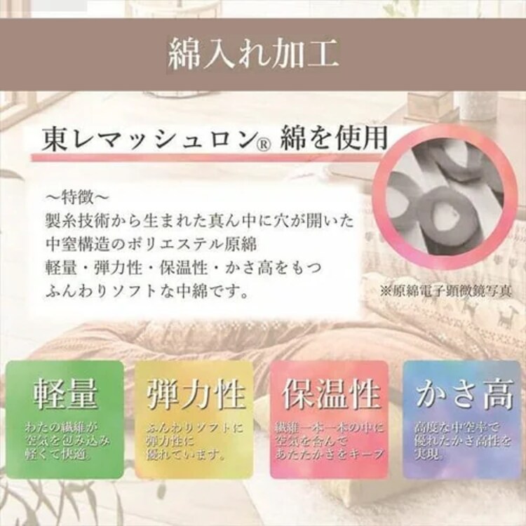 こたつ布団3点セットサイズ205&times;205cm 洗えるカバー付き マルチ 【代引き不可】2