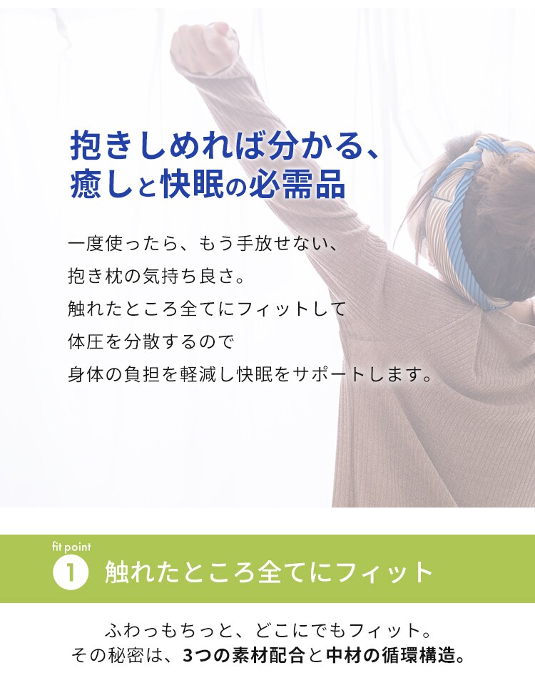 空間fitの夢まくら 抱き枕 プレミアム 全3色【プラザセレクト】1