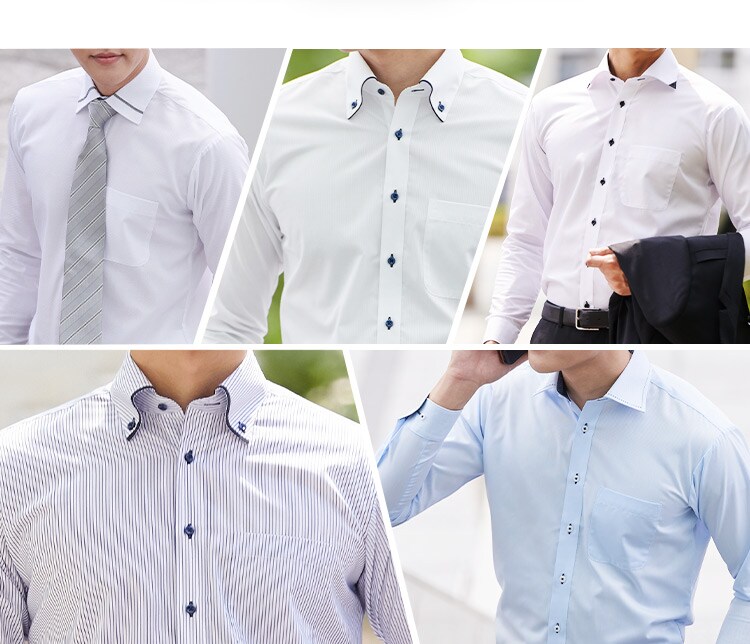 ビジネスシャツ長袖 TCデザイン5枚セット BDTC5-M Mサイズ【プラザセレクト】2