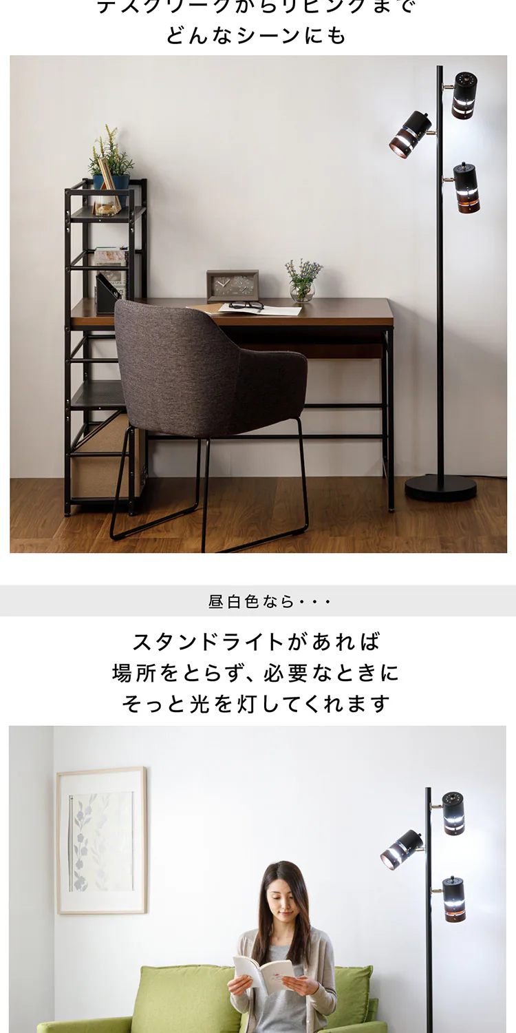 スタンドライト E26 PFL-W3S-B ブラック 4