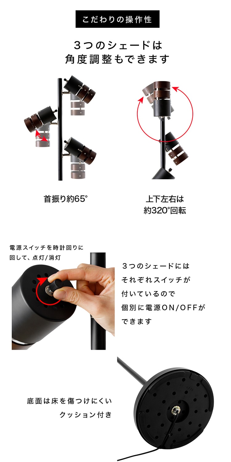 スタンドライト E26 PFL-W3S-B ブラック 9