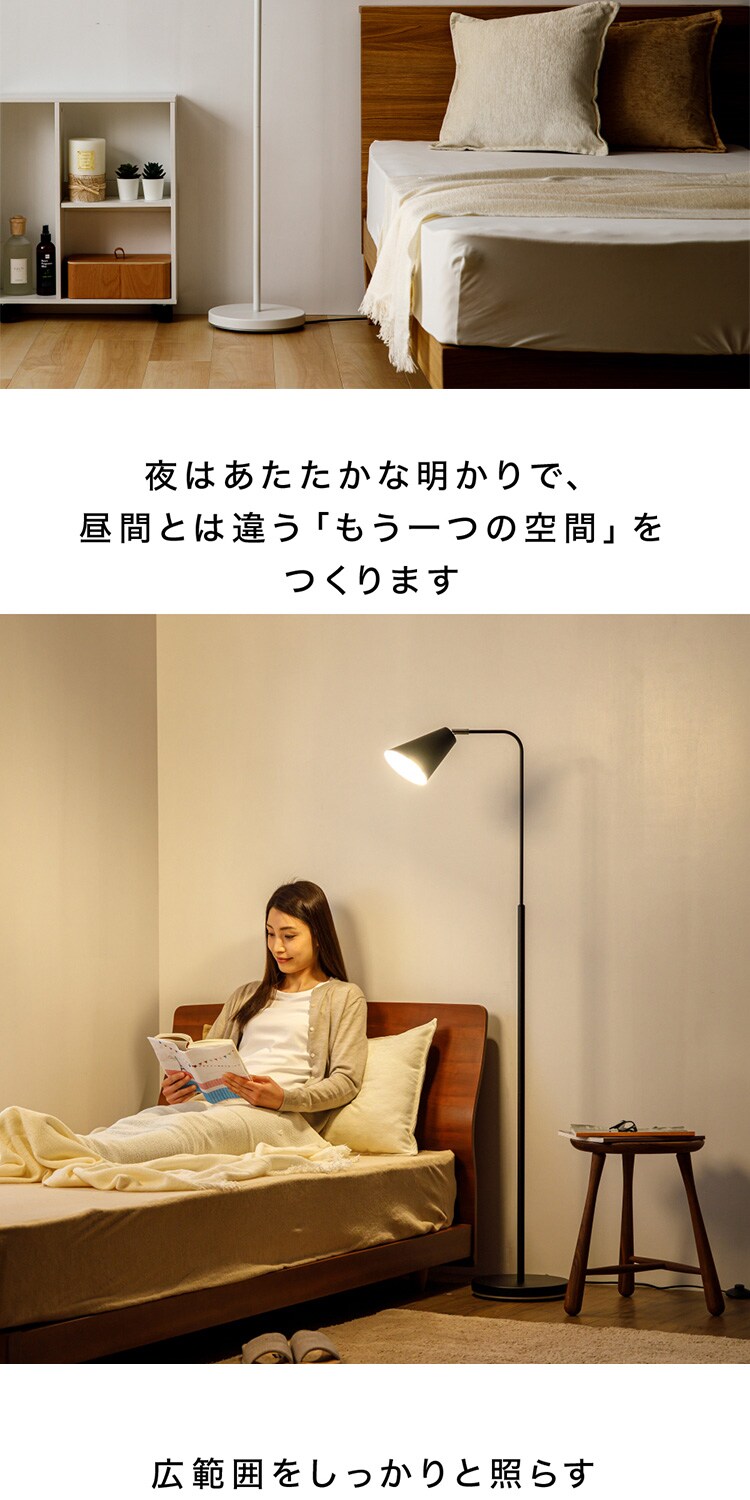 フロアランプ E26 PFL-1L-B ブラック 2