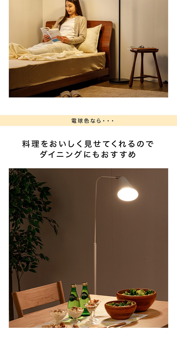 フロアランプ E26 PFL-1L-B ブラック 7