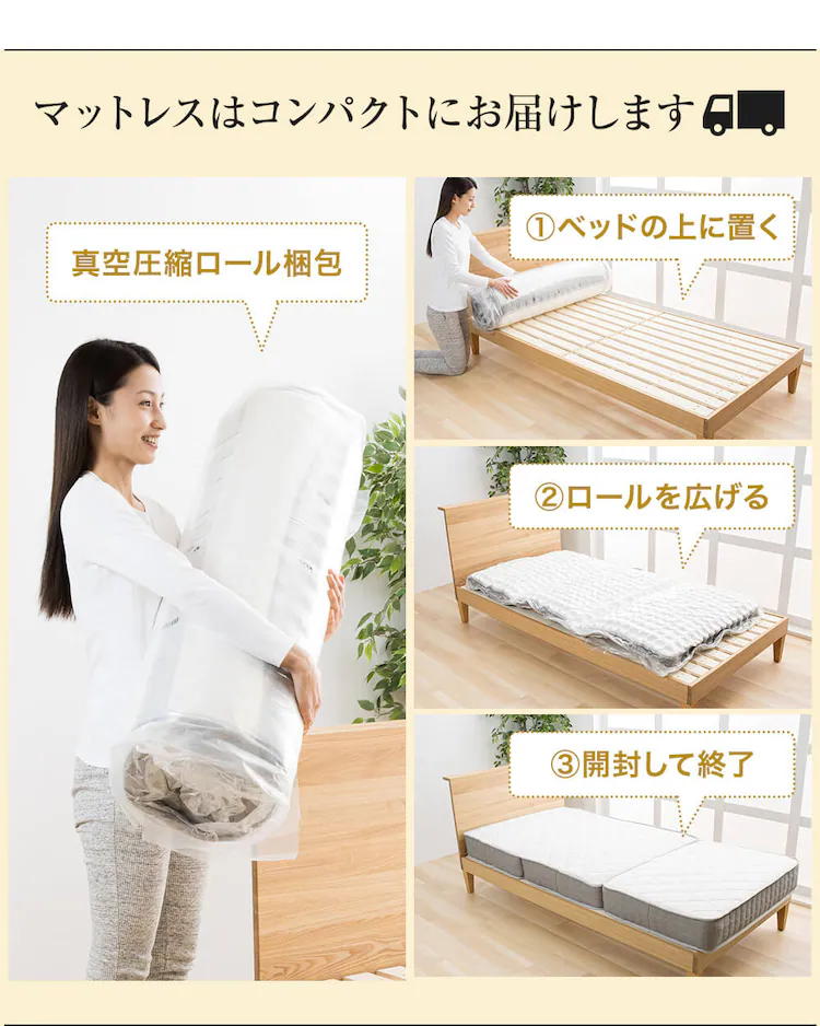 マットレス シングル 三つ折り ポケットコイル 厚さ17cm TCM9-S 13