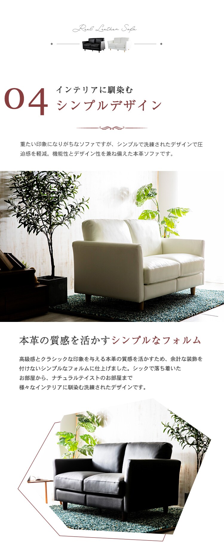 ポケットコイル本革ソファ 2P PLSF-2 全2色【プラザセレクト】5