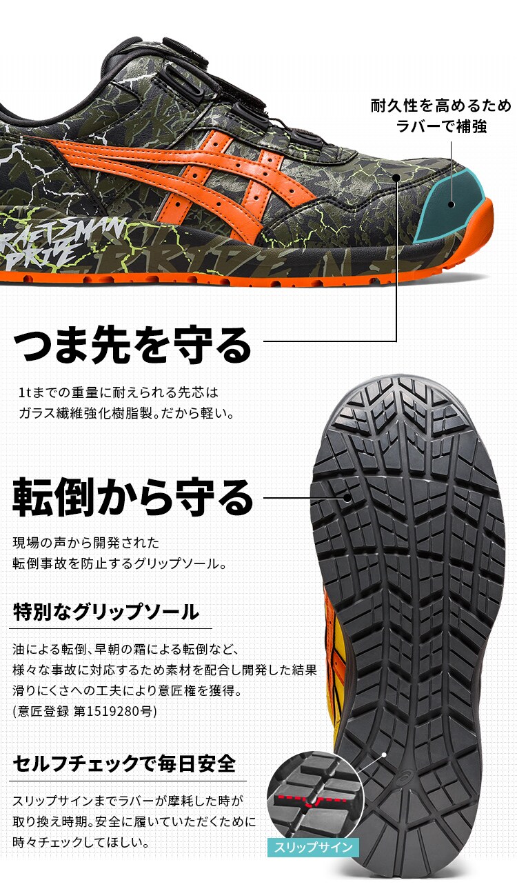 アシックス asics シューズ ウィンジョブ CP306 BOA 1273A029 ホワイト×クラシックレッド 26.5cm3