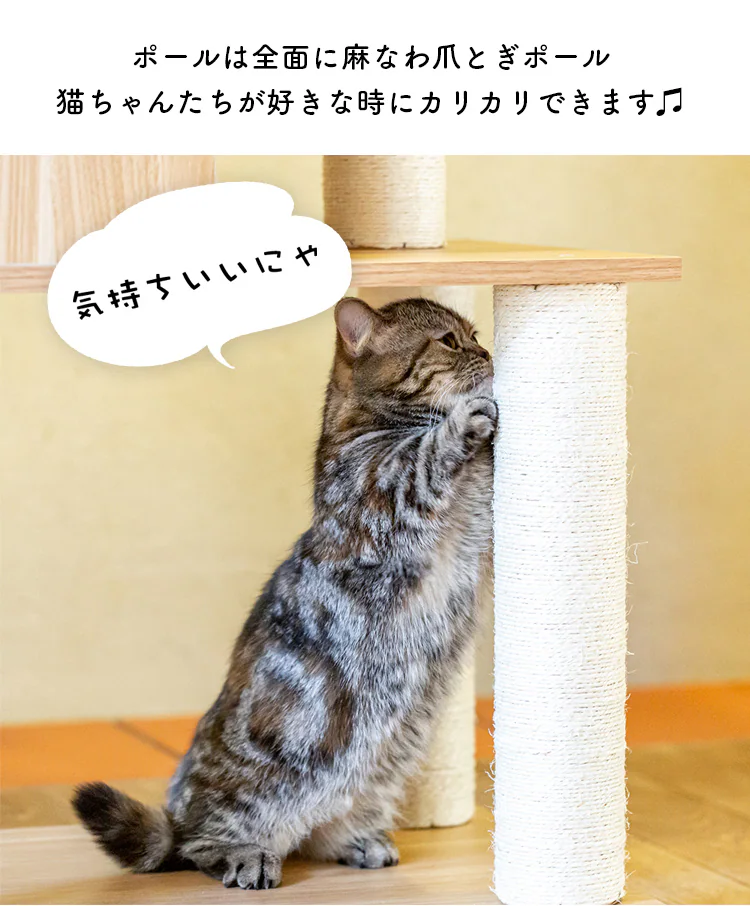 木製キャットタワー MCCT‐145 全2色9