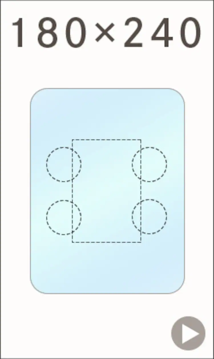 ダイニングマット 180×180cm 18