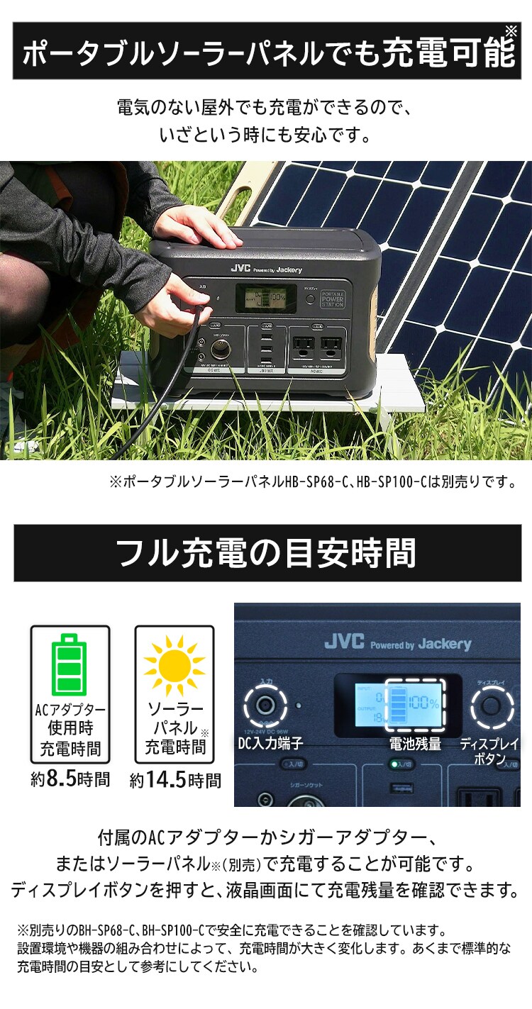 JVCケンウッド ポータブル電源 BN-RB62 3