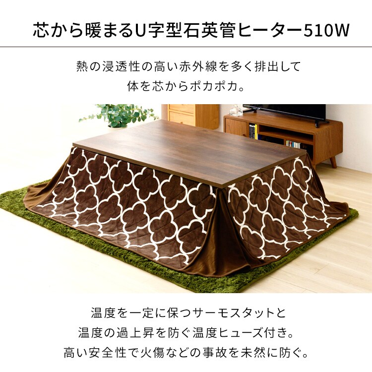 芯から暖まるU字型石英管ヒーター510W