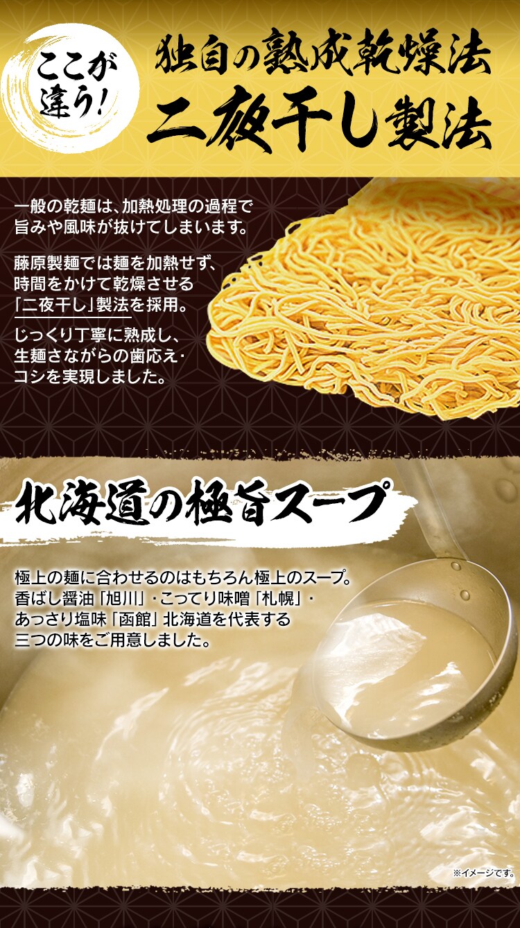 7186421　旭川醤油【プラザセレクト】　二夜干しラーメン　【20個セット】北海道　藤原製麺　│アイリスプラザ│アイリスオーヤマ公式通販サイト