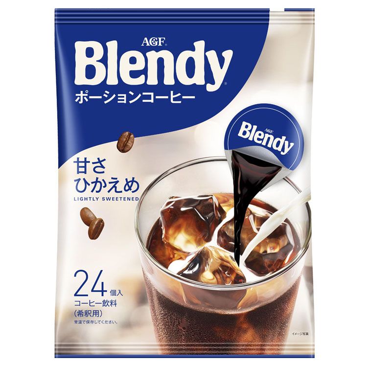 AGF ブレンディ ポーションコーヒー 無糖 24個 7184598 │アイリス 