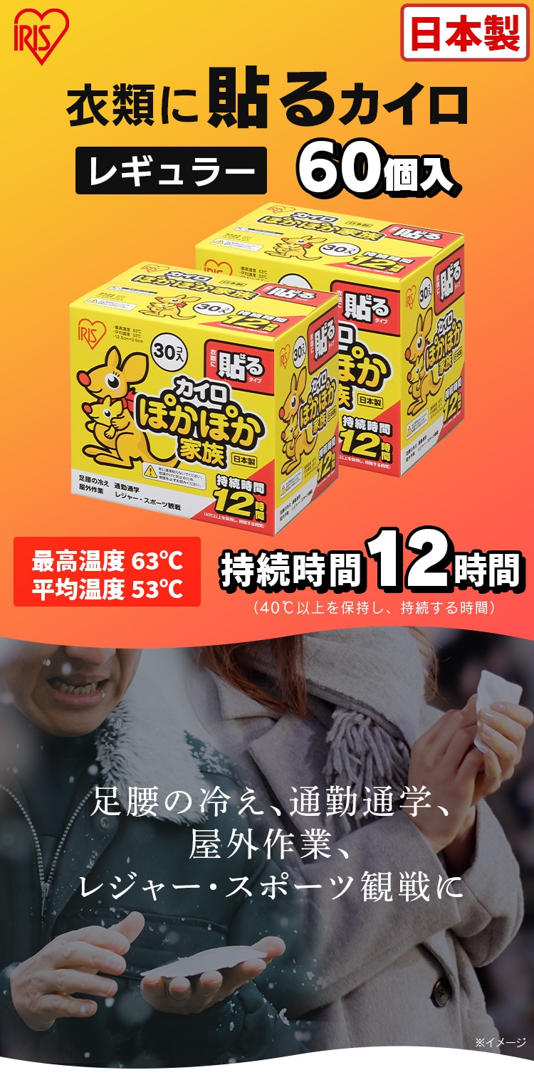 SALE／84%OFF】アイリスオーヤマ ぽかぽか家族 衣類に貼るタイプ (30個) 使い捨てカイロ ミニ ほんわか低温タイプ 使い捨てカイロ 