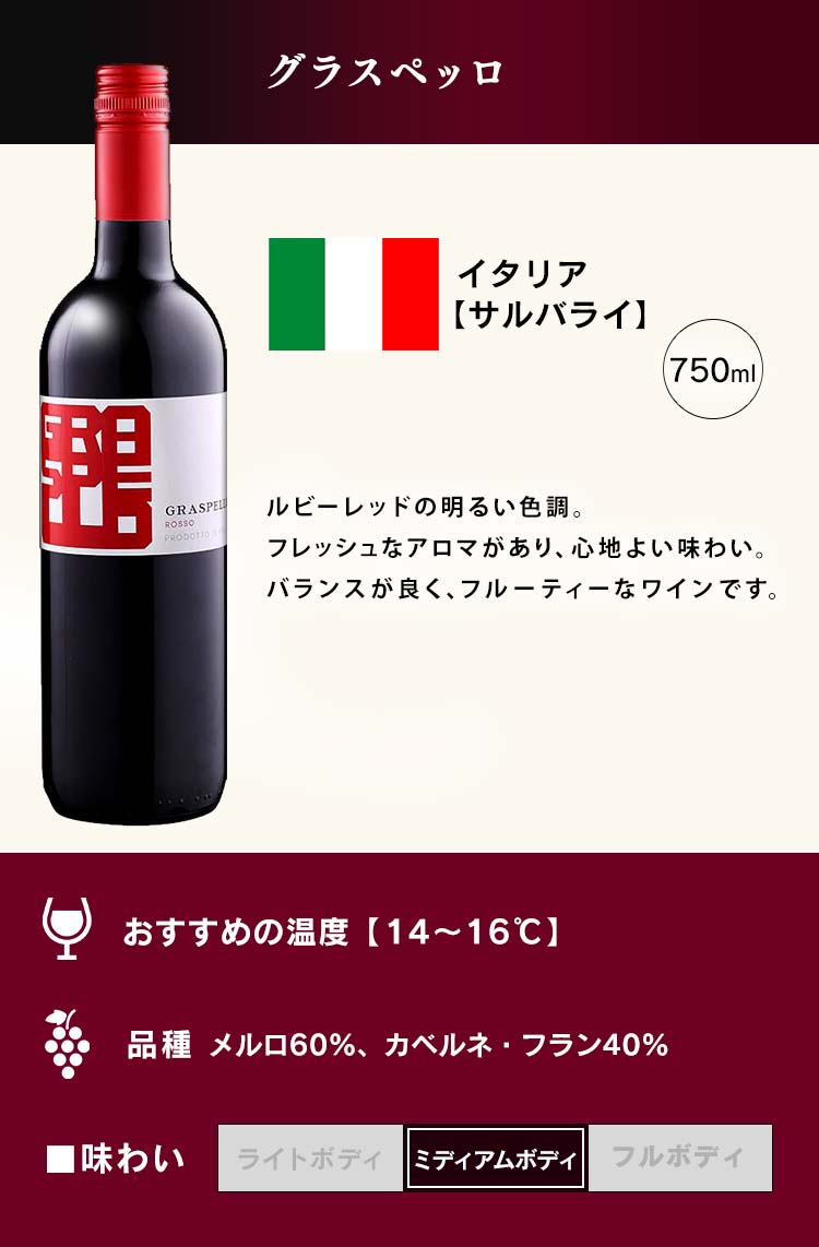 グラスペッロ 赤 750ml 【プラザセレクト】【プラザマーケット】 7195465│アイリスプラザ│アイリスオーヤマ公式通販サイト