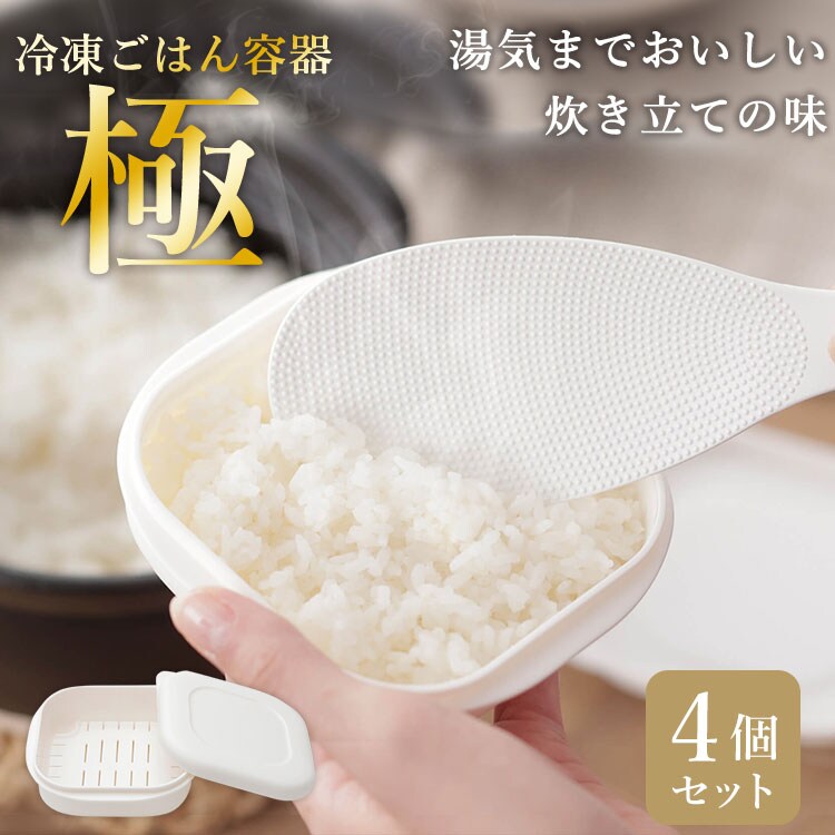 マーナ 極 冷凍ごはん容器【2×2セット】0