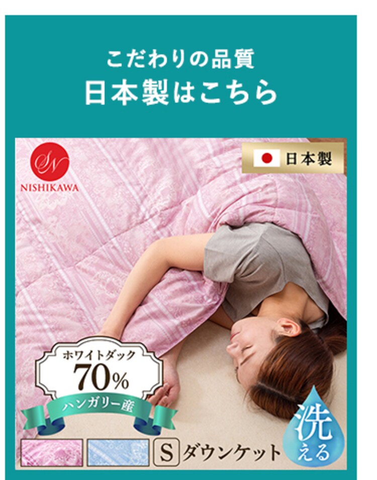 昭和西川 ダウンケット WDD50%レーヨン FF2208P 全2色【プラザセレクト】10