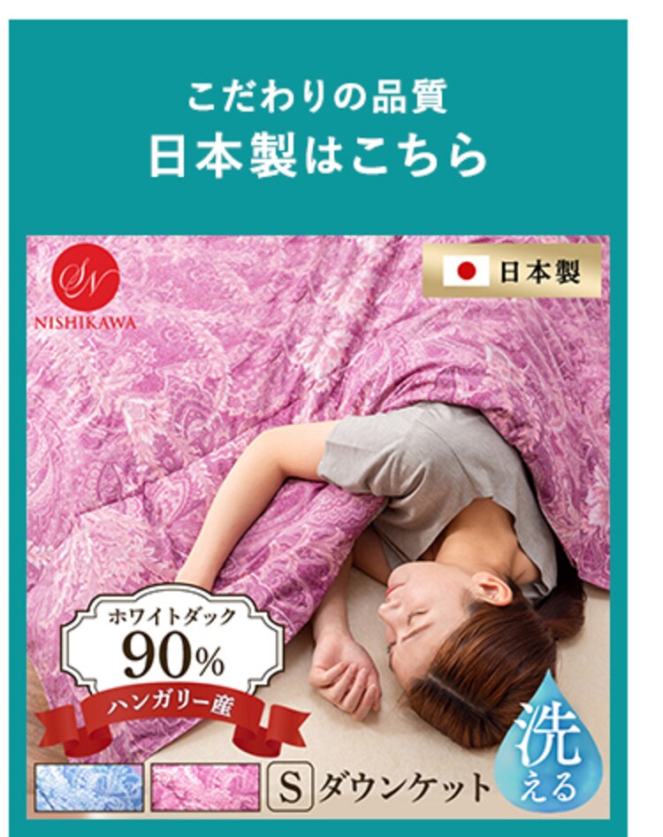 掛け布団 シングル 羽毛 WDD70% 昭和西川 ベージュ9