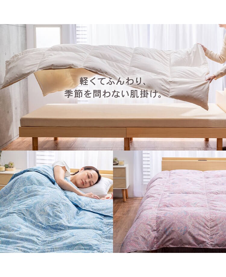 掛け布団 シングル 羽毛 SDD85% アイボリー12