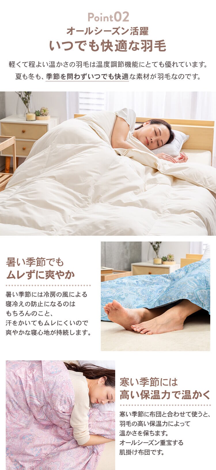 【2枚セット】掛け布団 シングル 羽毛 SDD85% FRFT-85 全3色3