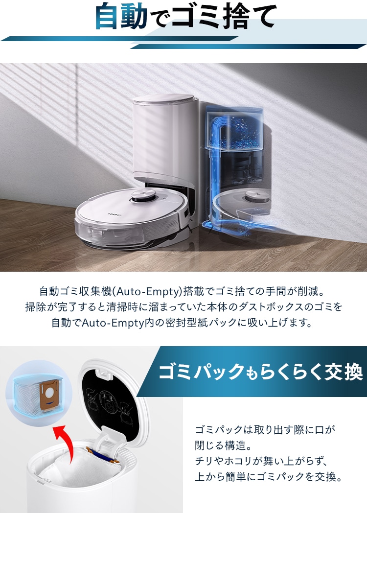 美品 ECOVACS (エコバックス) ロボット掃除機 DEEBOT T9+ 吸引力アップ