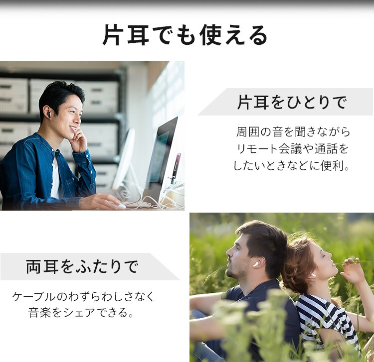 【50％OFF】ワイヤレスイヤホン WEP-102 ホワイト5