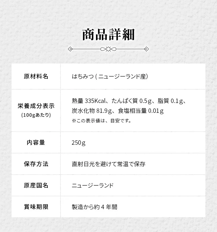 マヌカロイヤル 250gUMF20+ 10