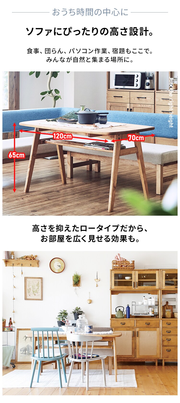 ダイニングテーブル 収納棚付き DT120 330938 【代引き不可】2