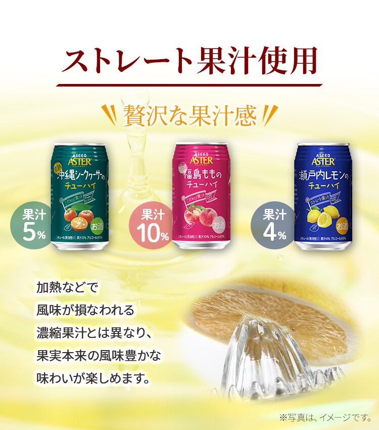 【48本】アスター 完熟沖縄シークヮーサーのチューハイ(48×350ml)2