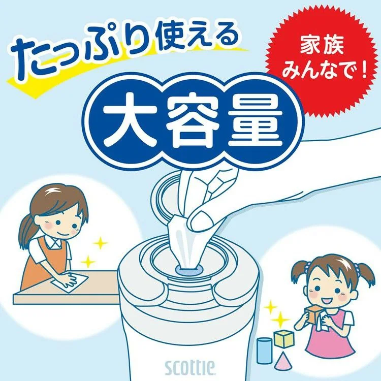 スコッティ ウェットティッシュ 除菌 ノンアルコールタイプ 本体 120枚 77022 4