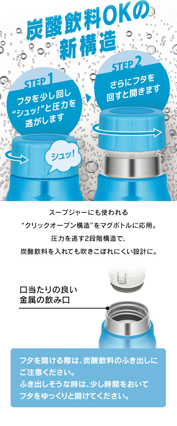 THERMOS 保冷炭酸飲料ボトル1