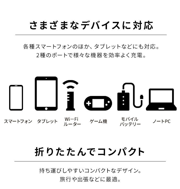 充電器 USB 高出力 IQC-C651 ブラック (Type-C) 2