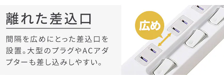USB充電ポート付きタップ TPU-4S2AC-W アイリスオーヤマ1