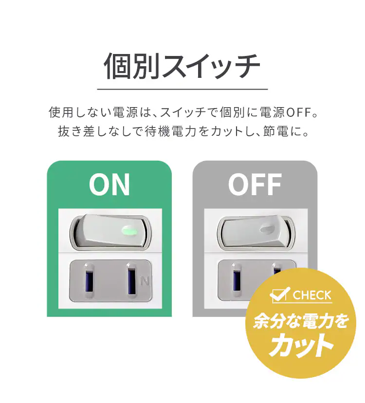 USB充電ポート付きタップ TPU-4S2AC-W アイリスオーヤマ3