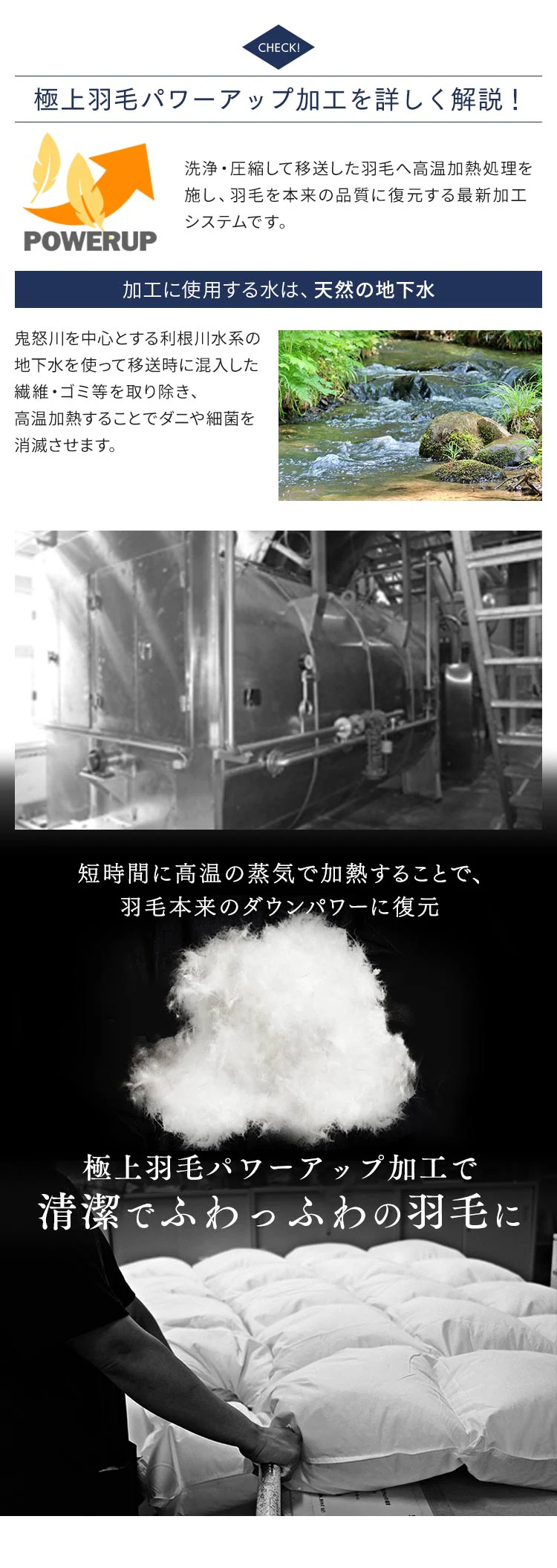 羽毛布団 セミダブルロング 国産 WDD90% 350dp 1.2kg ペイズリーピンク7