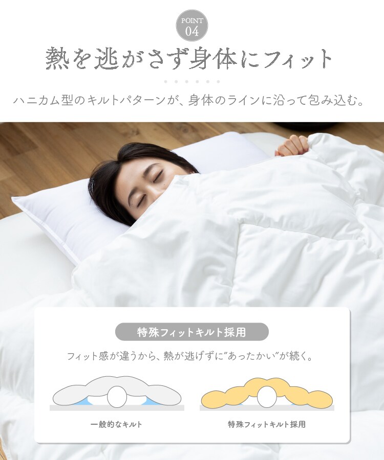 掛け布団 人工羽毛 洗濯可 シングルロング グレー 7