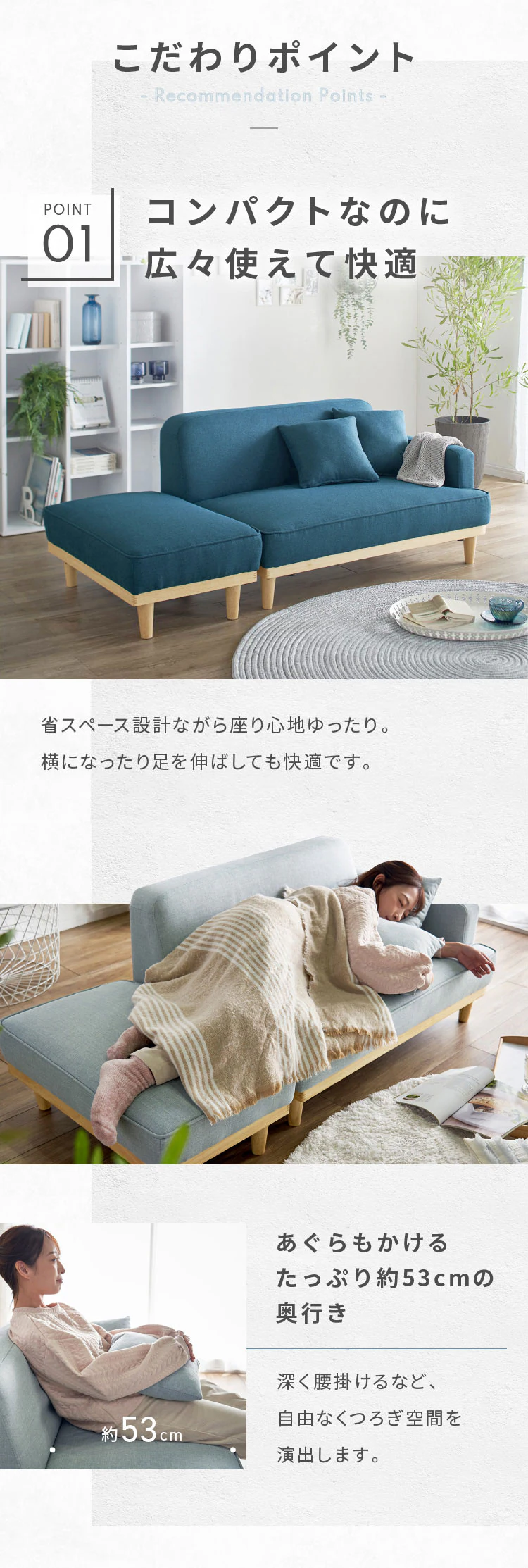 【訳あり】ソファ 2人掛け 胡坐 グレー2