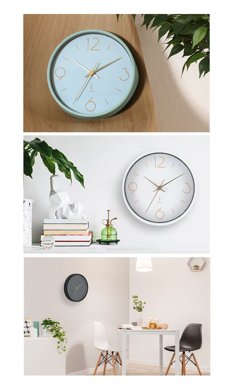 電波掛時計 アリオス 直径25cm 28192 ミントグリーン7