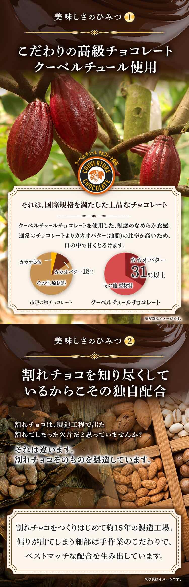 割れチョコ 300g ダークカカオ72％ 【代引き不可】2