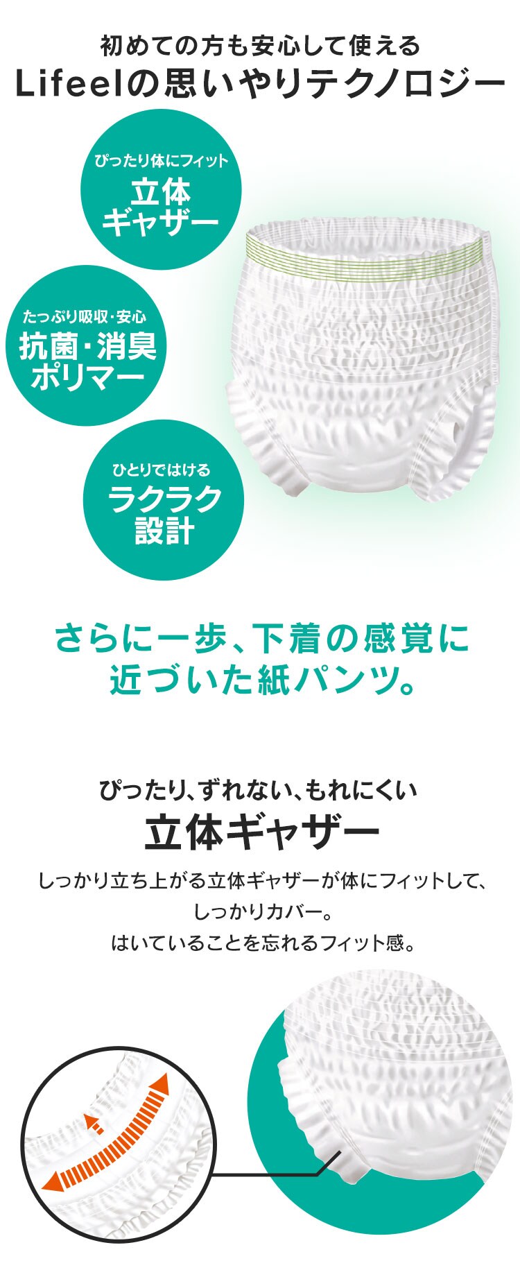 大人用おむつパンツスリム Sサイズ 26枚2