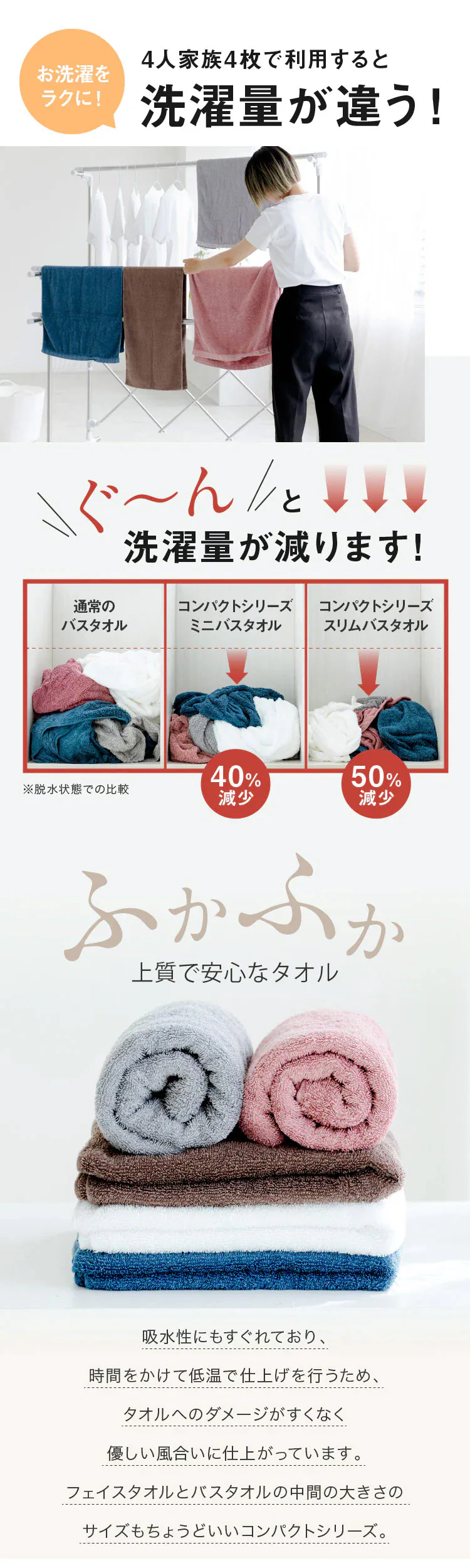 コンパクトシリーズスリムバスタオル3