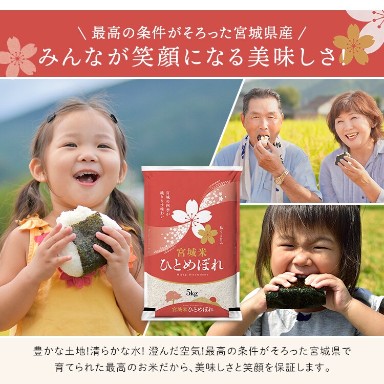 【10kg】宮城県産 ひとめぼれ 5kg×2 令和7年産 【時間指定不可】【プラザセレクト】【代引き不可】5