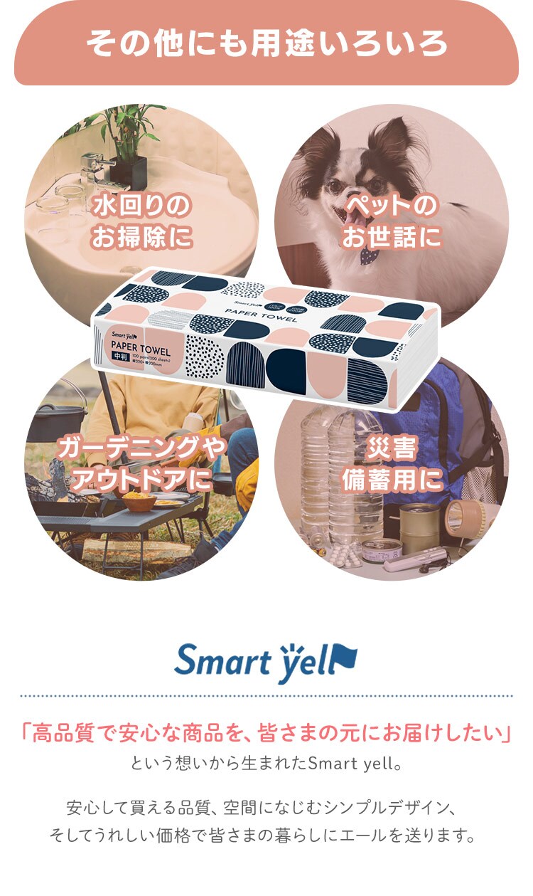 ≪14％OFF≫【3個セット】ペーパータオル 4パック×3個セット スマートエール3